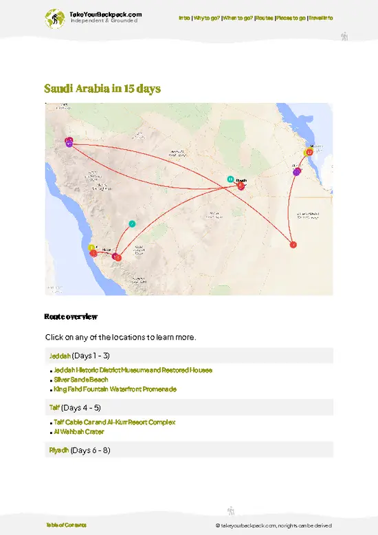 example page 4 from our offline Travel Guide for Saudi Arabia